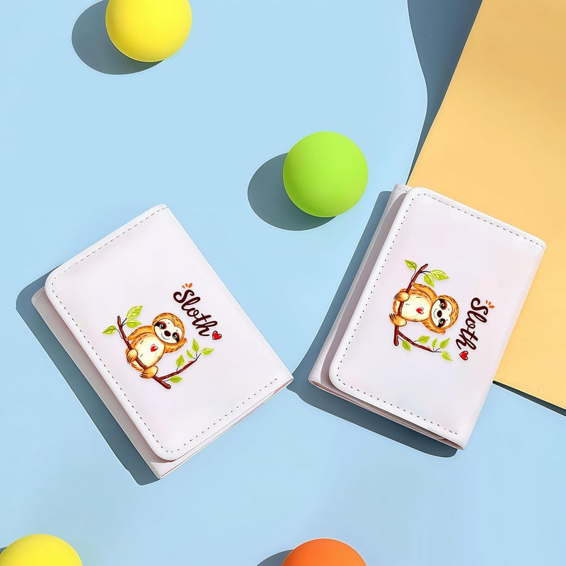 BJDAMAI Sloth Wallet For Teens Kids Girls Age 6,7,8,9,10,11,12, Small Slim Thin Mini Compact Women Wallet, Animal Lovers Gifts Stuff, Cash Card Coin Pocket Window For Female! - Image 4